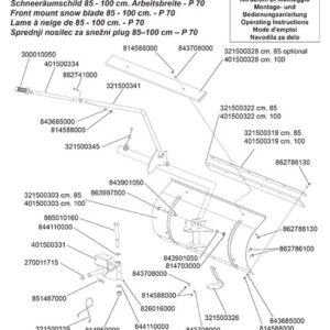 Schleifkufe für Schneeräumer P70 EVO (M250) Eurosystems