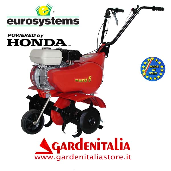 Eurosystems RTT 2 selbstfahrender Einachsschlepper mit Rädern, Benzinmotor HONDA GP 160 - 2 Gänge