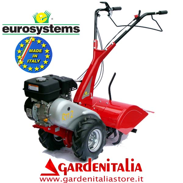 Eurosystems RTT 3 selbstfahrender Einachsschlepper mit Rädern, Benzinmotor Loncin TM 70 - 3 Gänge