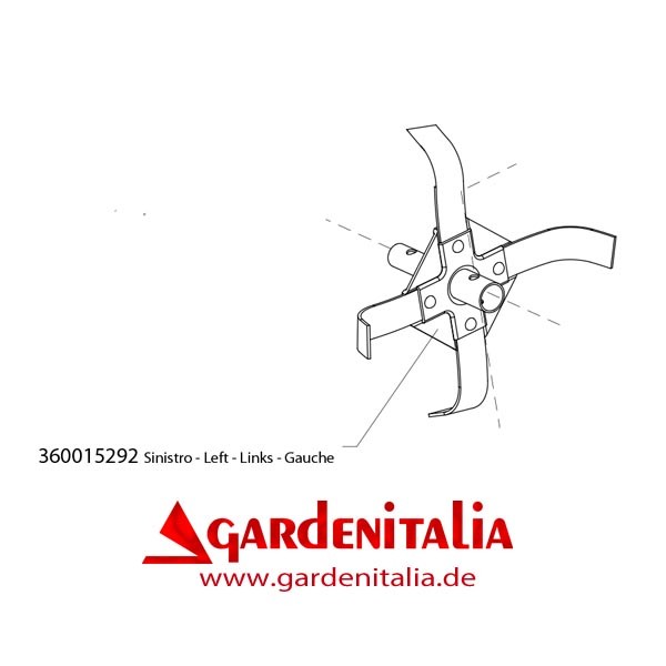 Außen-Hackstern kpl. Links für EURO 5 RG EVO Motorhacke Eurosystems